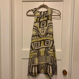 Brown/white/yellow dress